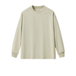 Solid Loose Fit Long-Sleeve Cotton T-Shirt 305gsm