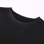 Black Washed Cotton Ripped Sweatshirt