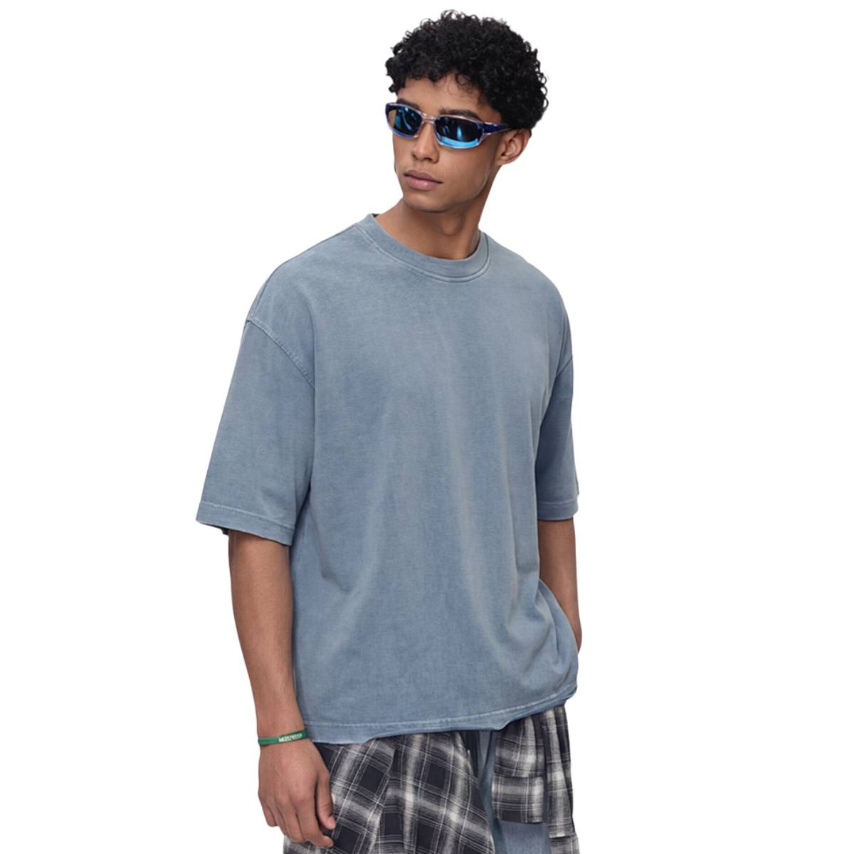 Washed Boxy Raw Hem Tee