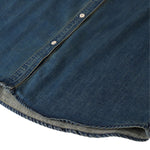 Long-Sleeve Button-Front Denim Shirt