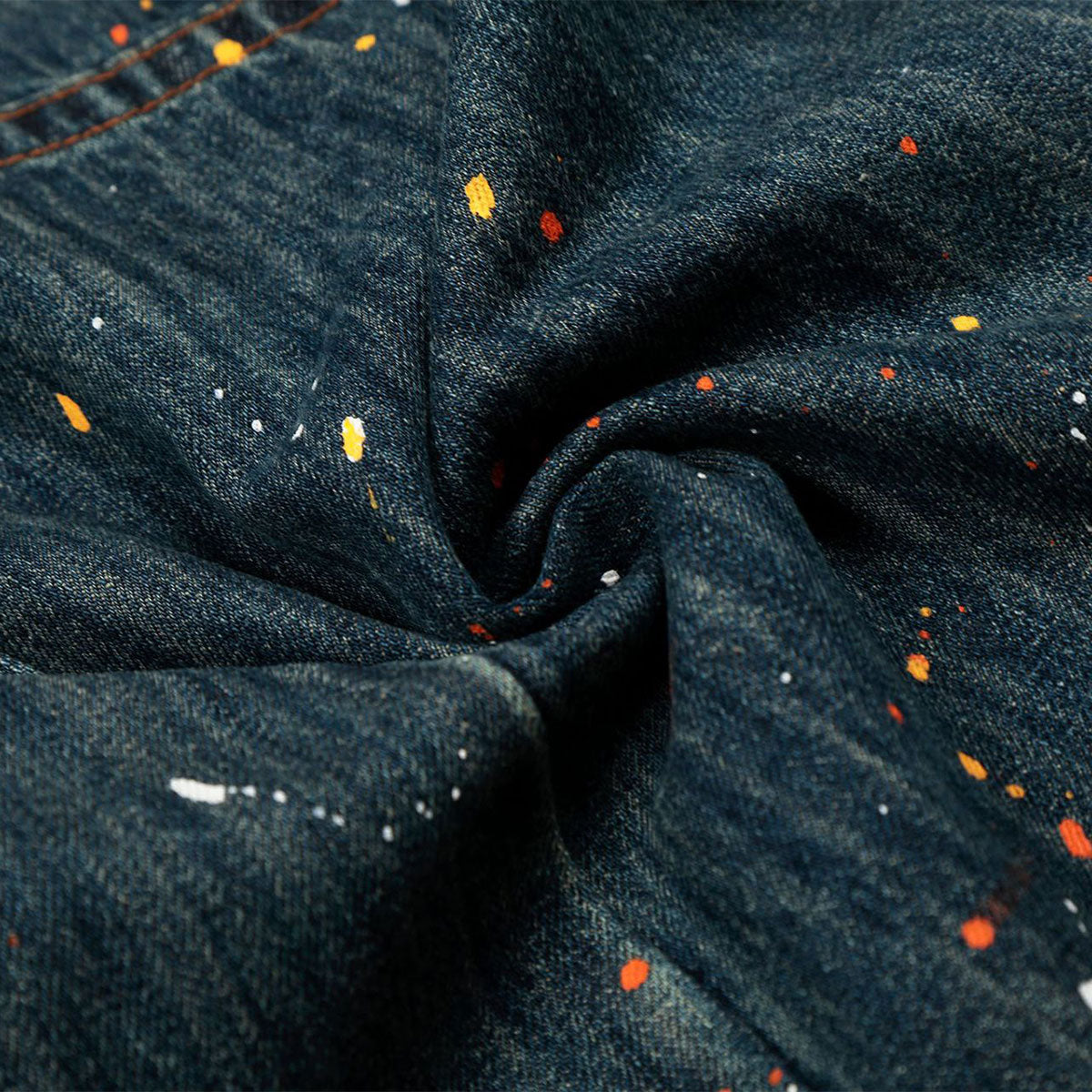 Paint Splatter American High Street Wide Denim