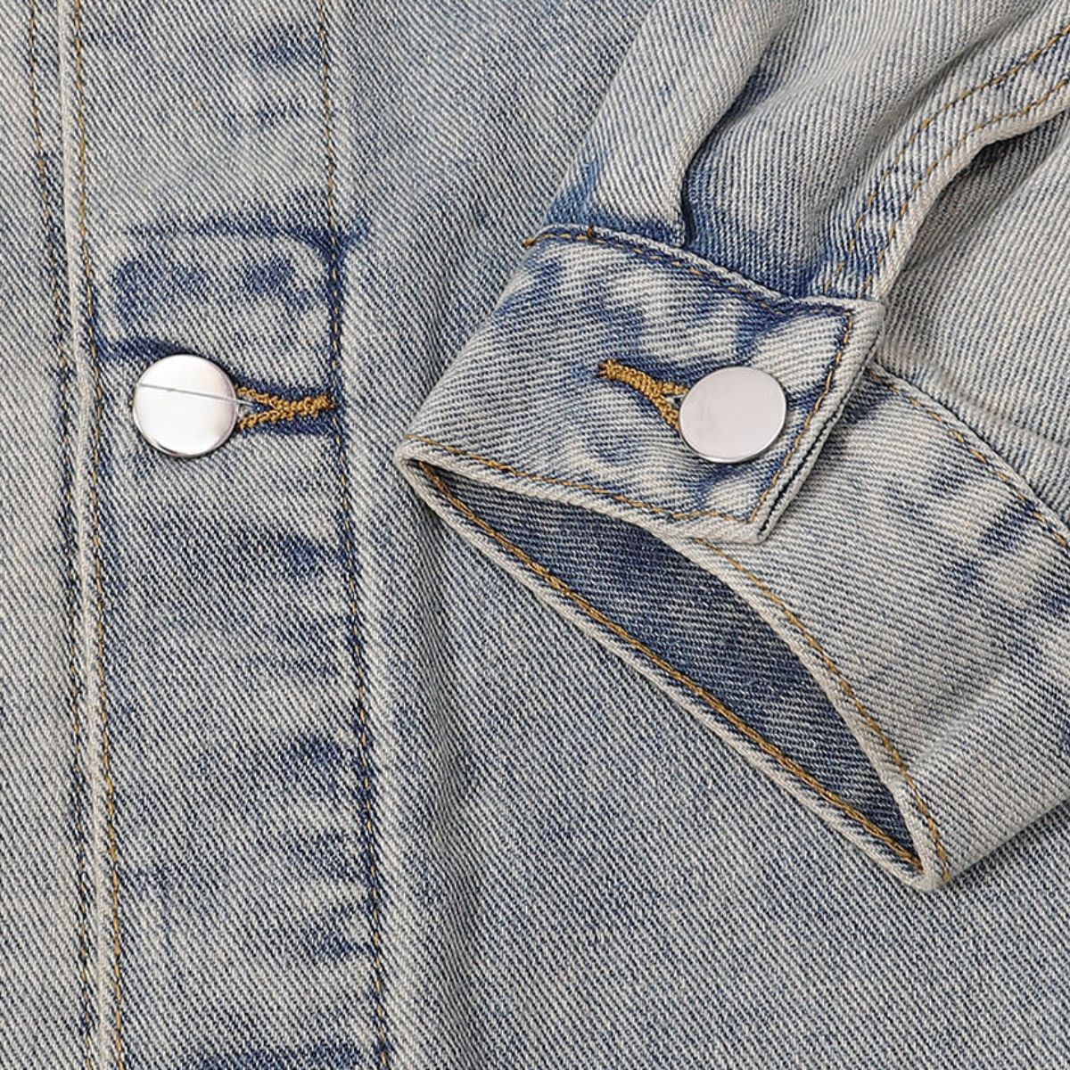 Raw Edge Star Denim Trucker Jacket