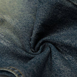 Vintage Dark Wash Faded Wide Denim