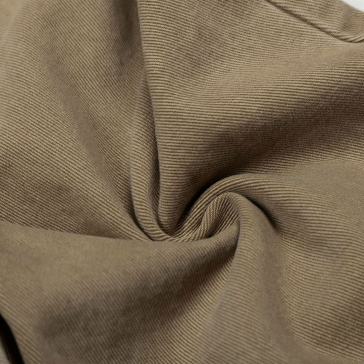 Adjustable Cuffs High Waist Wide Leg Beige Cargos