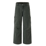 Cargo Wide Leg Stretch Waist Office Commuter Pants