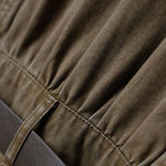 Short-Sleeve Belted Denim Mini Dress