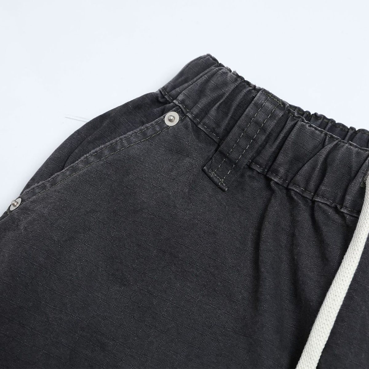 Washed Solid Deconstructed Relaxed Stretch Cargo Pants