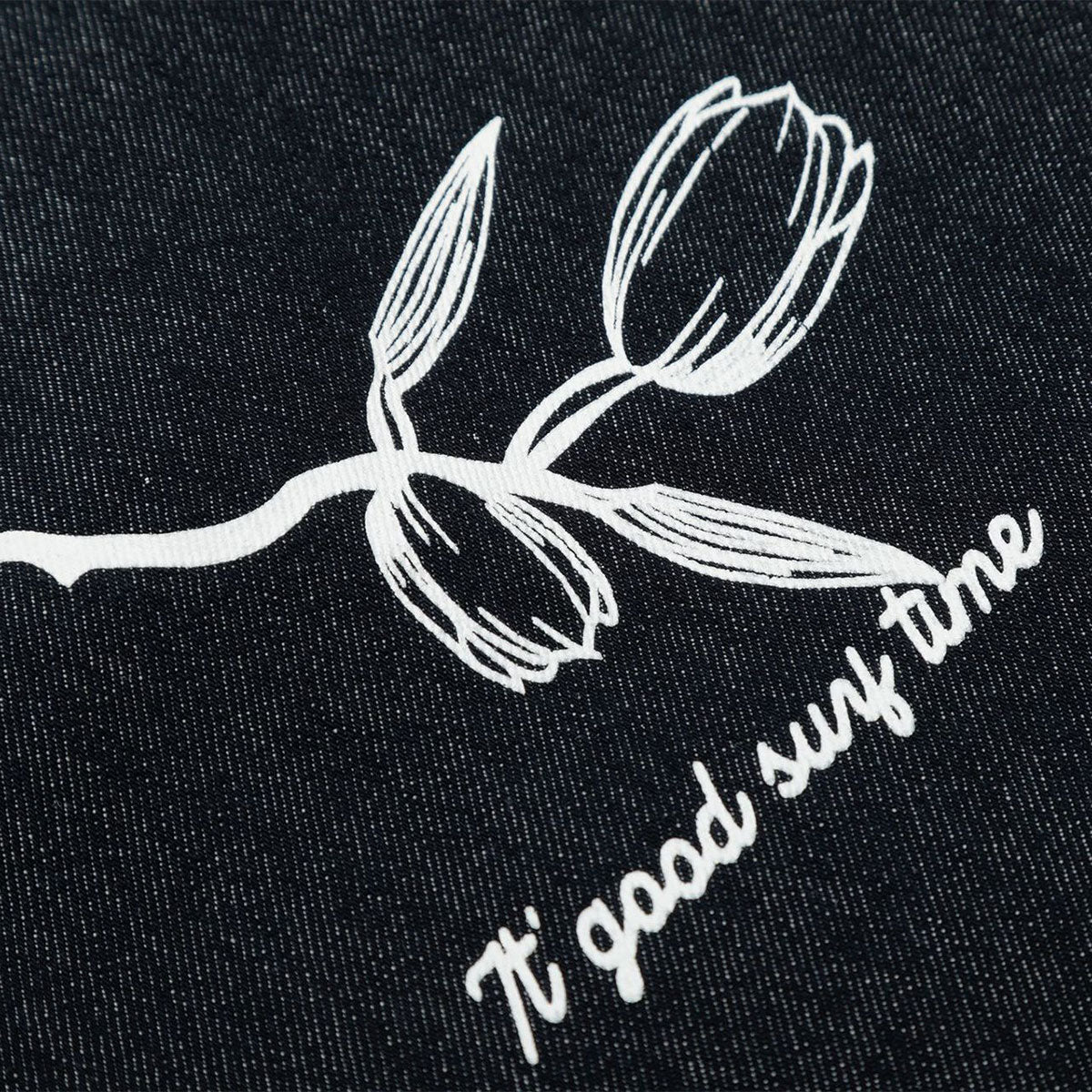 Floral Print Vintage Wide Leg Jeans