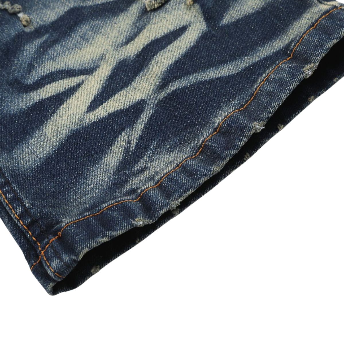 Vintage Distressed Slim Flare Jeans