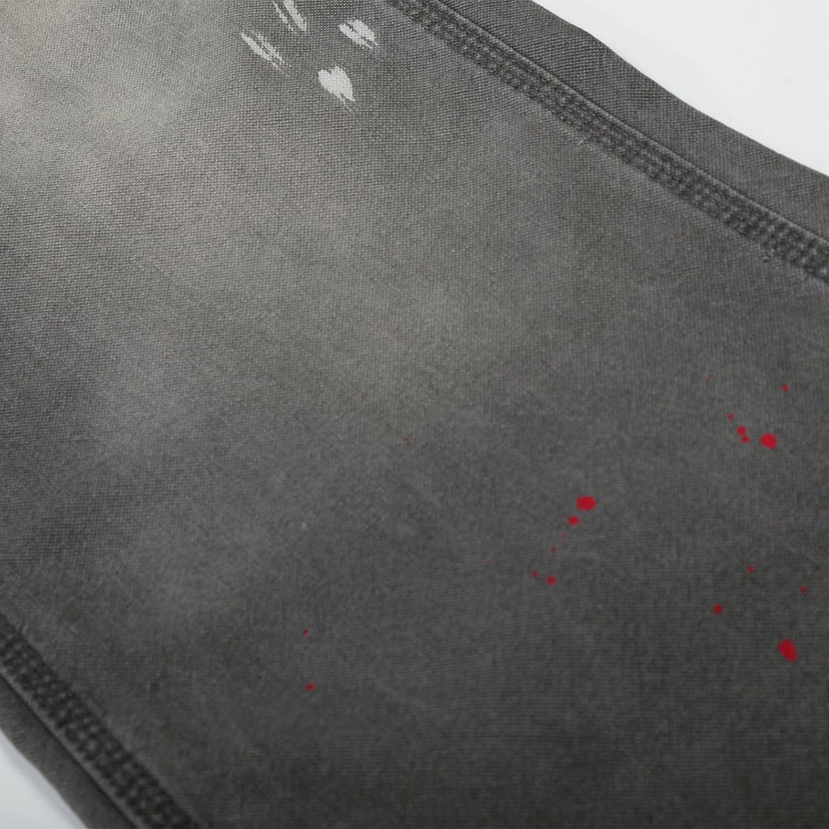 Wide Leg Banana Jeans Cat Whisker Painted Denim