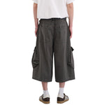 Multi-Pocket Baggy Cargo Cropped Pants