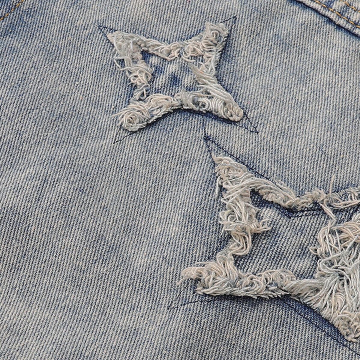 Raw Edge Star Denim Trucker Jacket