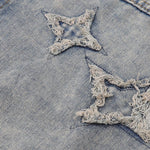 Raw Edge Star Denim Trucker Jacket