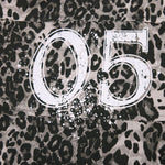 Leopard Print Drawstring Wide-Leg Graphic Pants