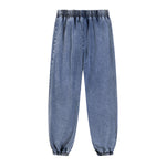 Washed Baggy Knit Denim Joggers