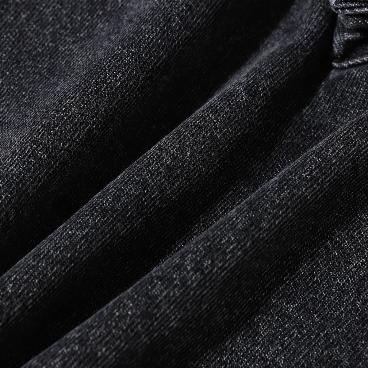 Black Zipper Detail Techwear Utility Denim Cargo Pants