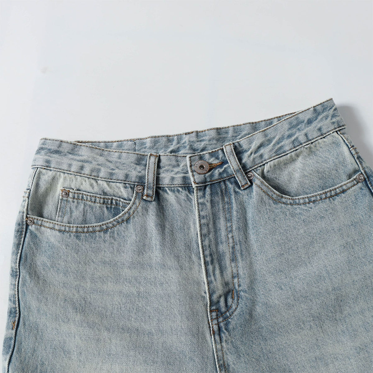 Flared Loose Fit Jeans High Street Washed Vintage