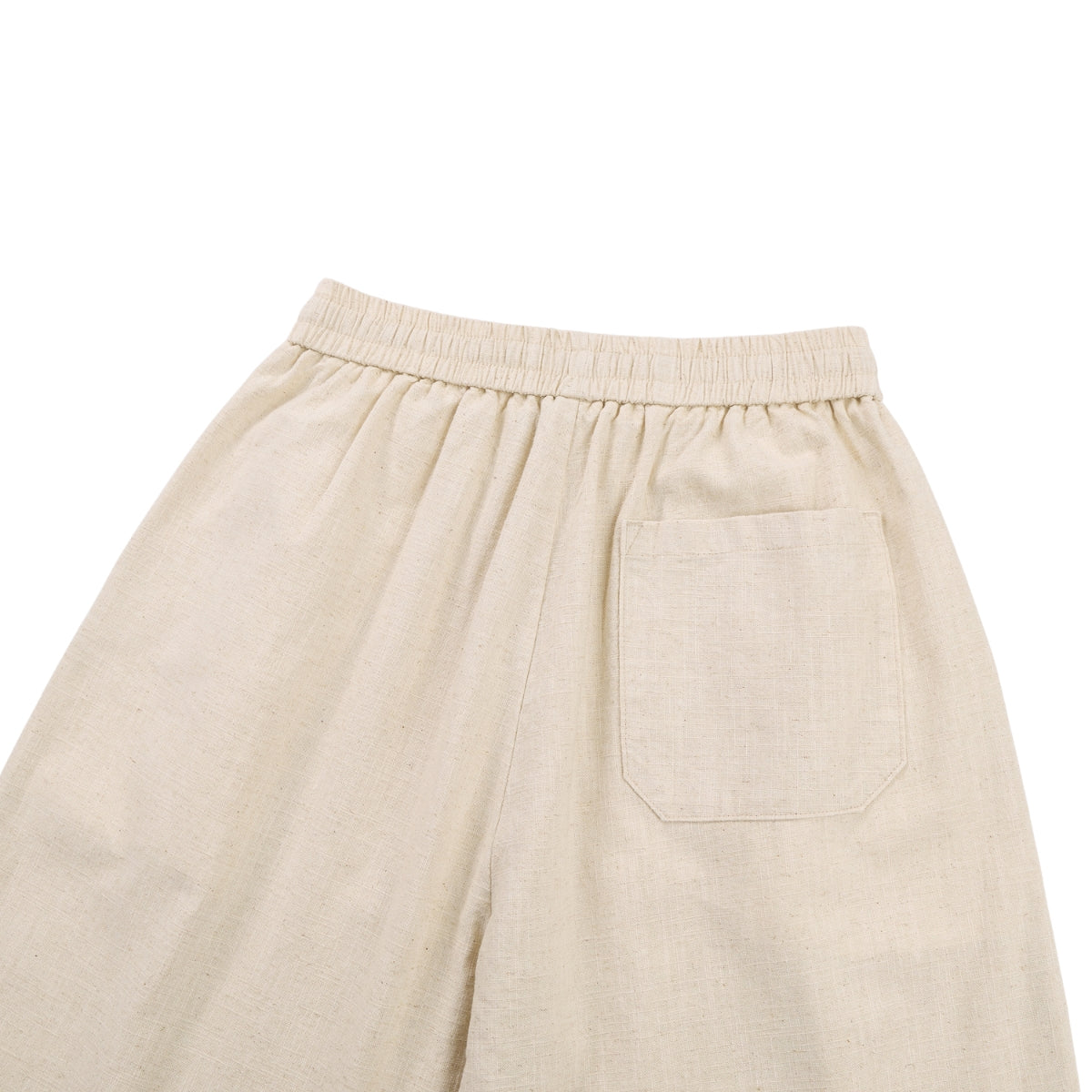 Solid Tint Linen-Blend Barrel Pants