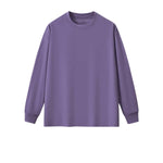 Solid Loose Fit Long-Sleeve Cotton T-Shirt 305gsm