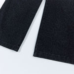 Vintage Washed Leopard Print Relaxed Wide Jeans