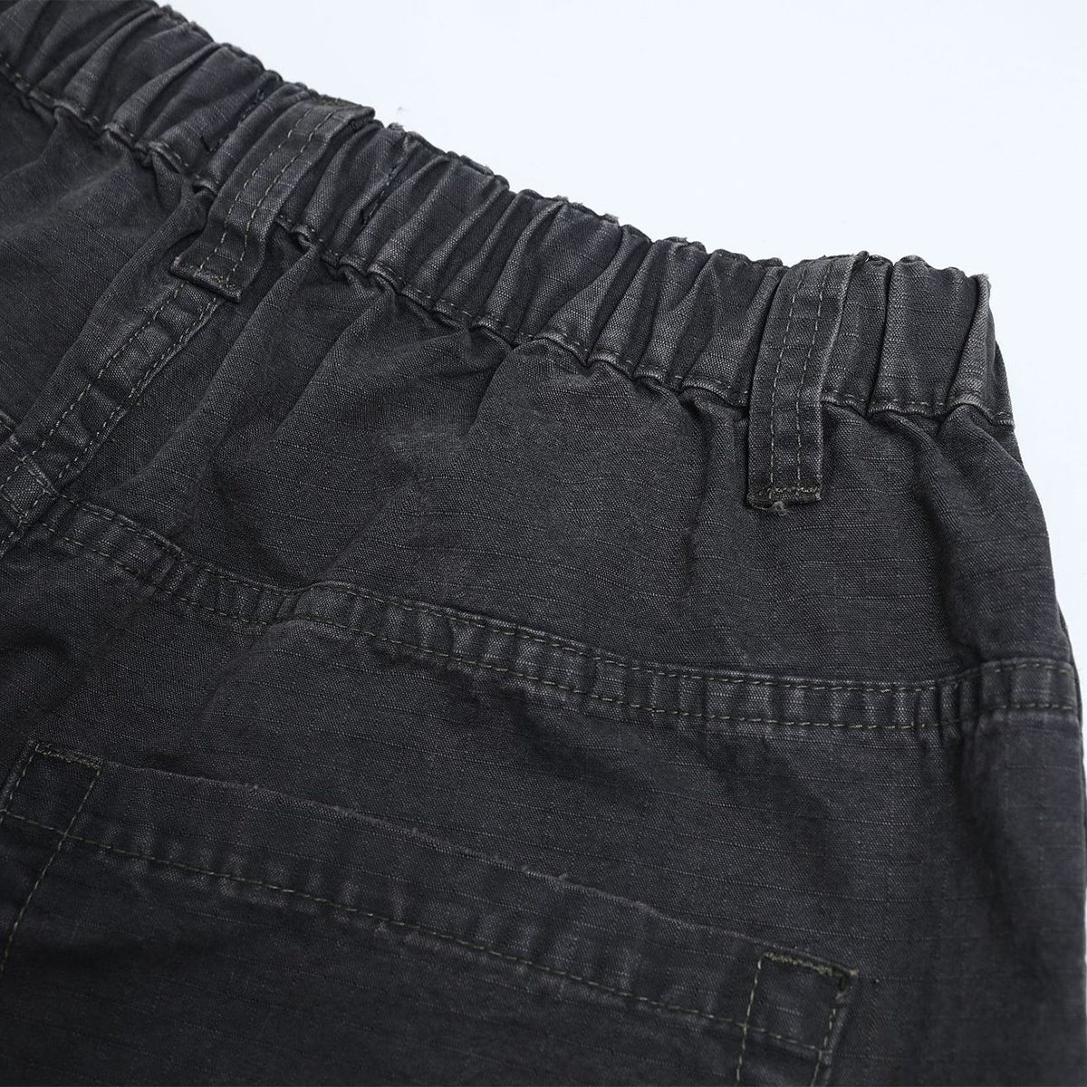 Washed Solid Deconstructed Relaxed Stretch Cargo Pants