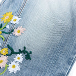 Vintage Slub Embroidered Curved Blade Relaxed Jeans