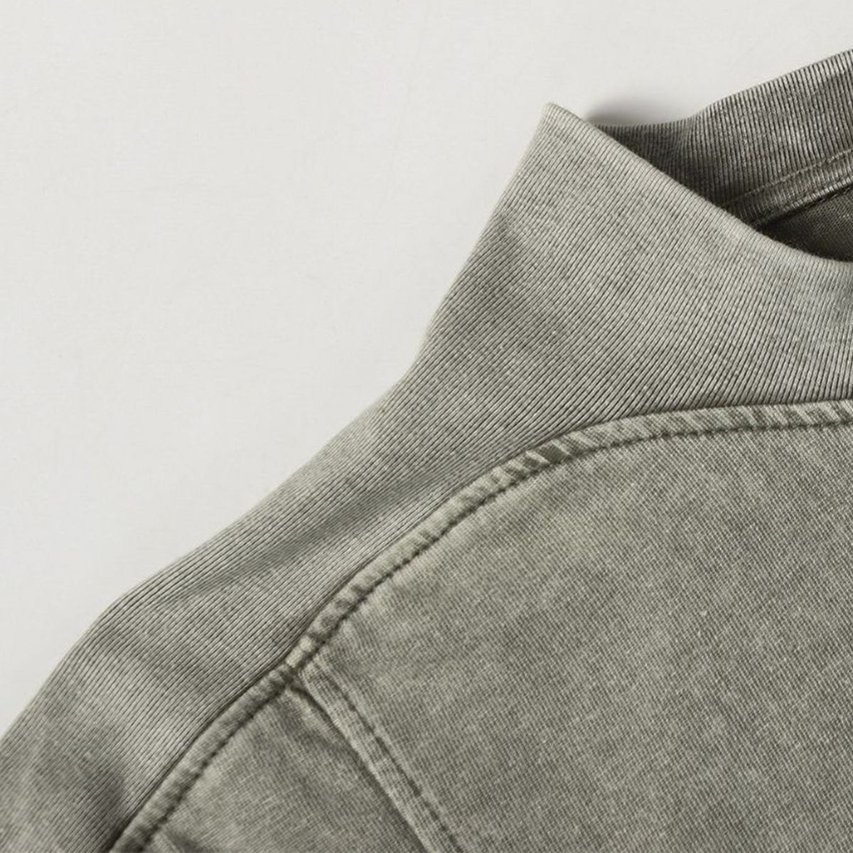 Vintage Washed Distressed Short Sleeve Panel Design Tee