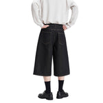 Vintage Loose Straight-Leg Denim Bermuda Shorts