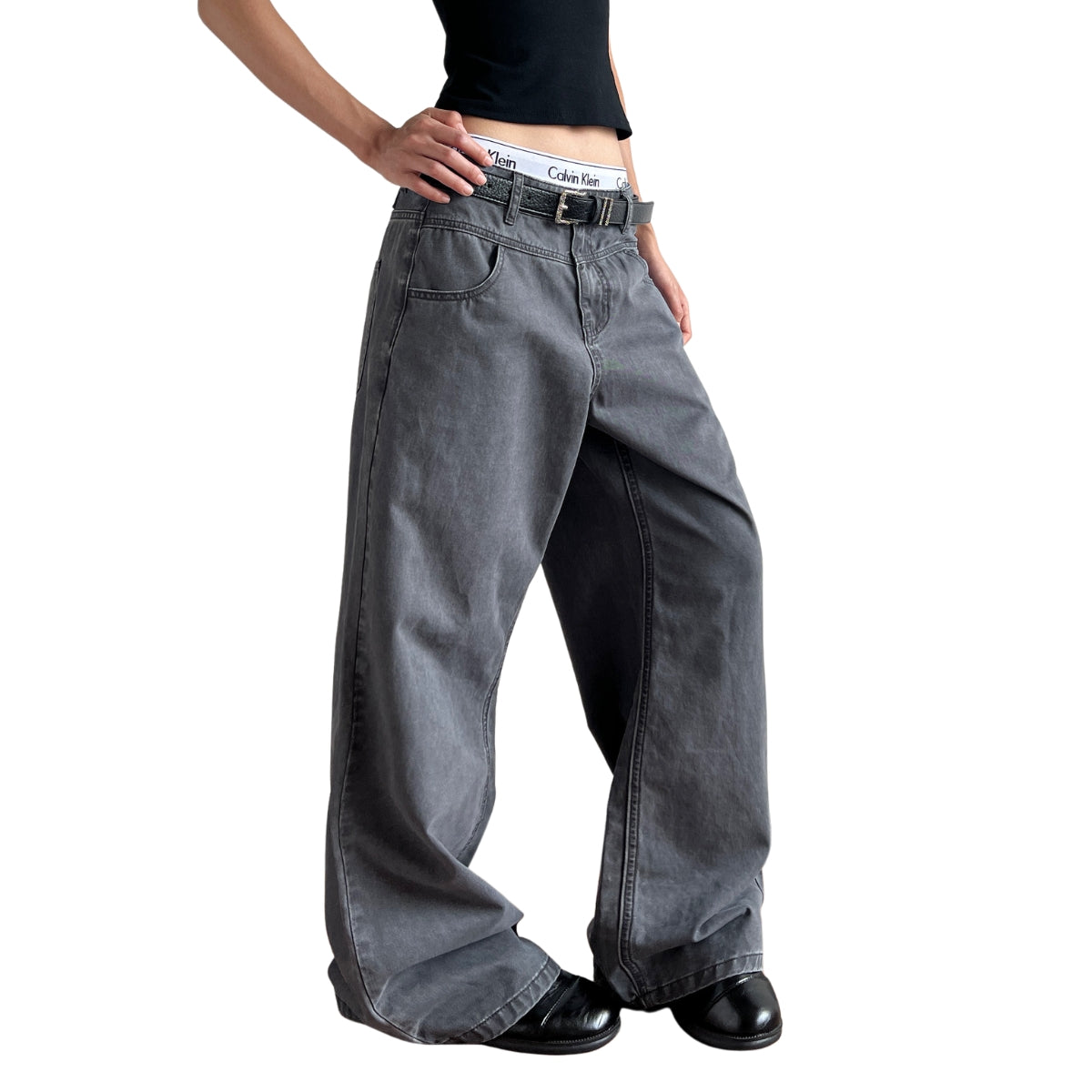 Retro Loose-Fit Straight-Leg Wide Leg Casual Pants