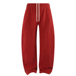 Elastic Drawstring Waist Fleece Jogger Pants