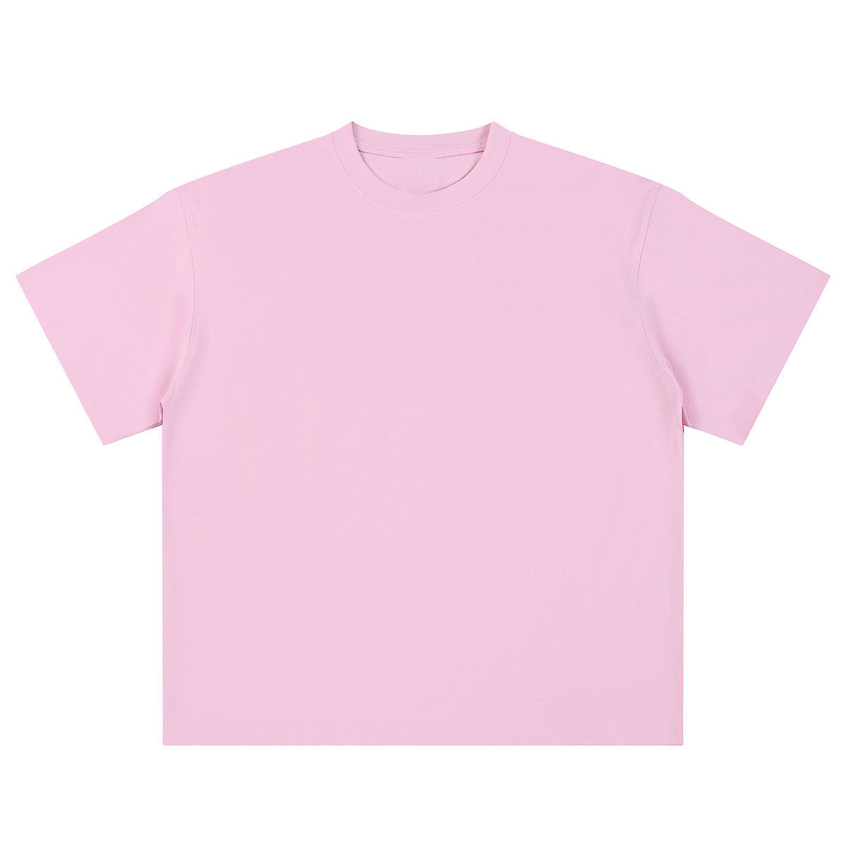 Relaxed Fit Boxy Solid Color Minimal Tee