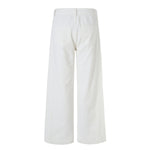 High Waisted Wide Leg Quilted Twill Utility Pants