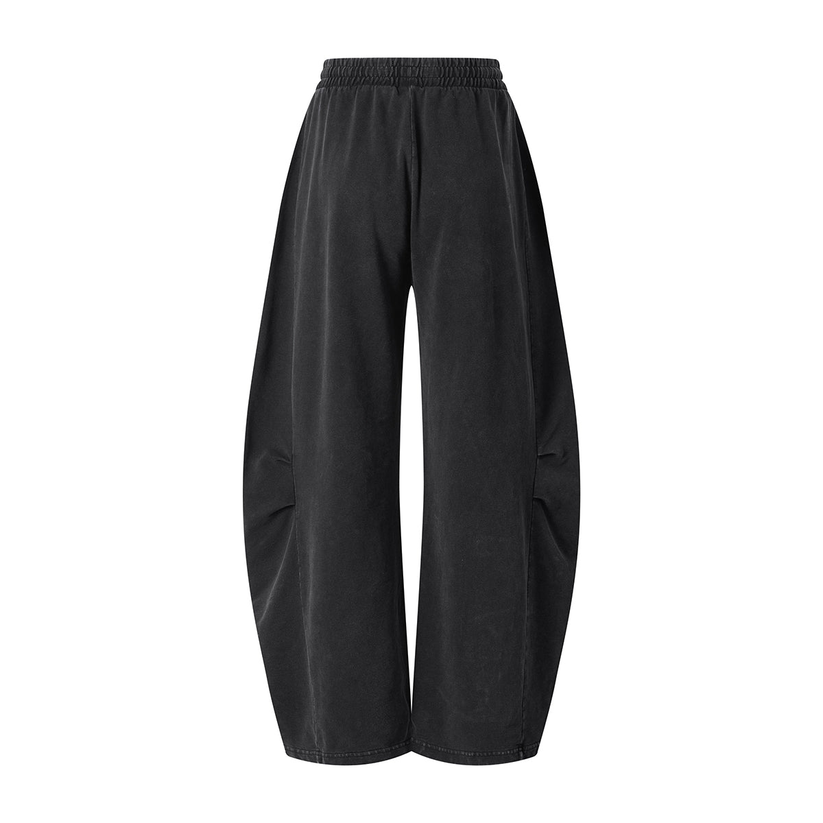 Vintage Washed Curved Panel Wide Drawstring Pants