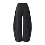 Vintage Washed Curved Panel Wide Drawstring Pants