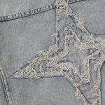 Raw Edge Star Denim Trucker Jacket