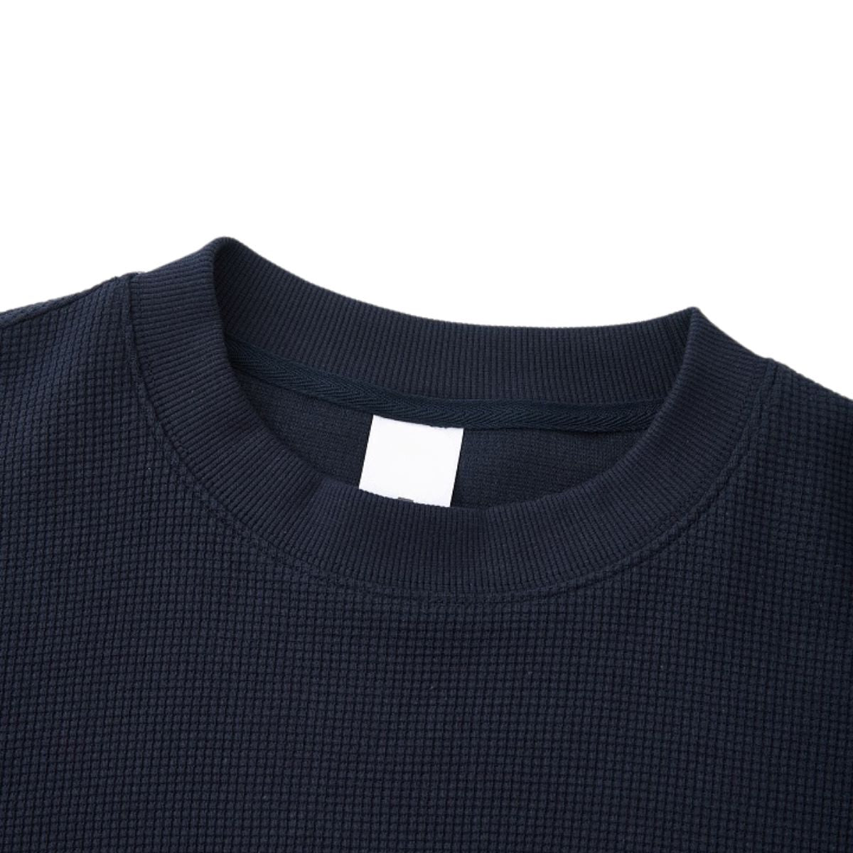 260G Waffle Knit Boxy Long Sleeve Tee