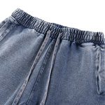 Washed Baggy Knit Denim Joggers