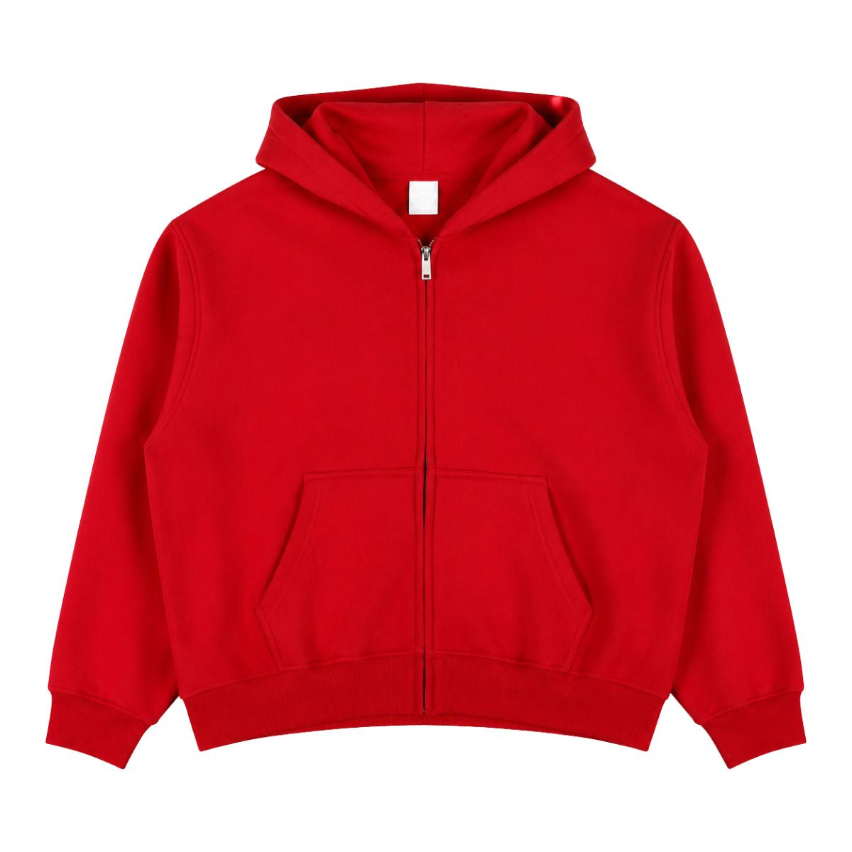 Boxy Cropped 340G Thermal Fleece Zip Hoodie