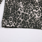 Leopard Print Drawstring Wide-Leg Graphic Pants