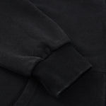 Black Stone Wash Sweatshirt Cardigan