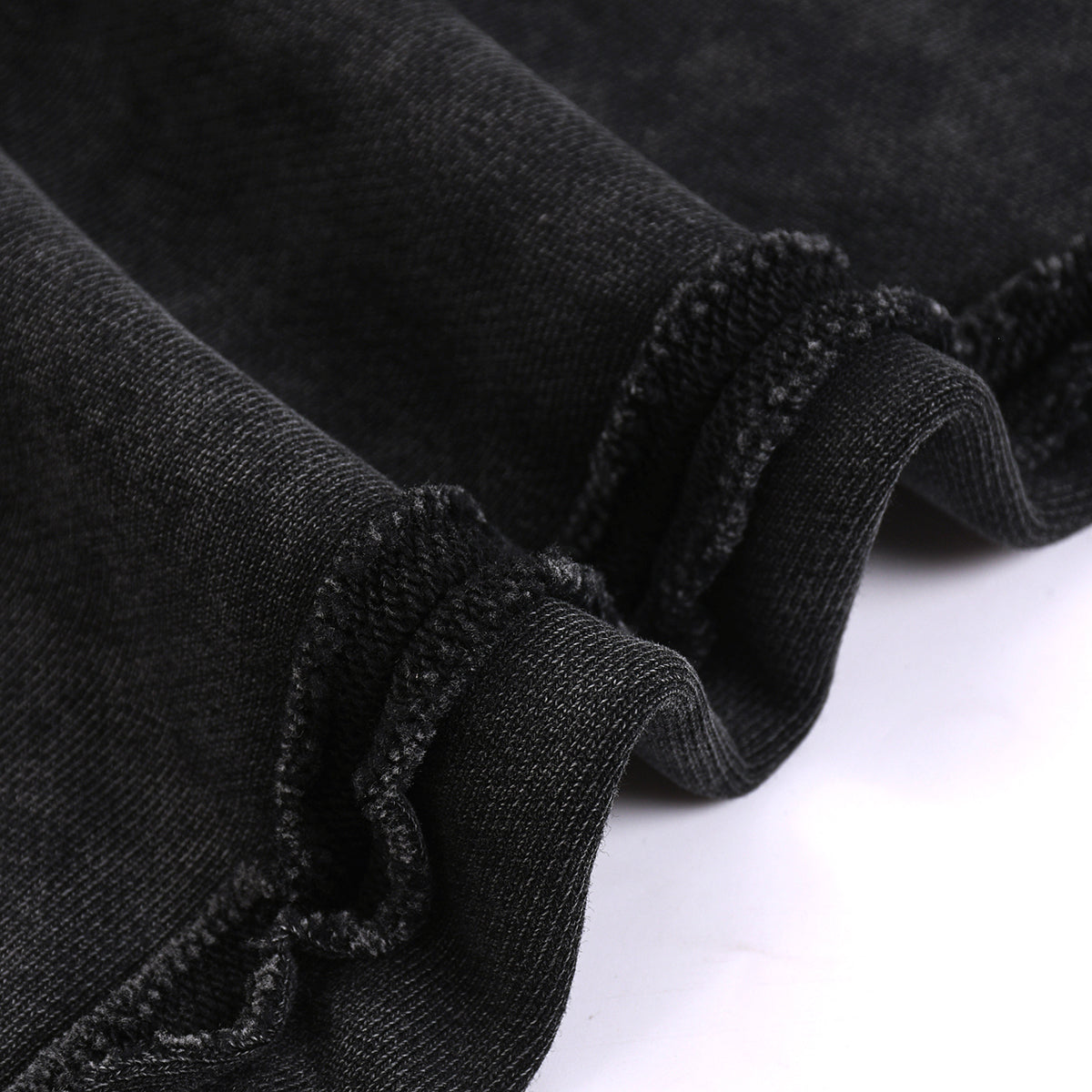 Stone-Washed Raw-Edge Sweat Shorts