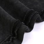 Stone-Washed Raw-Edge Sweat Shorts