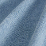 Short Sleeve Belted Midi Denim Shirtdress