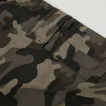 Camouflage Utility Wide Leg Adjustable Hem Pants