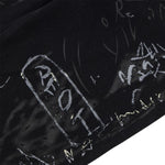 Smoke Rise Graffiti Black Wide-Leg Printed Jeans