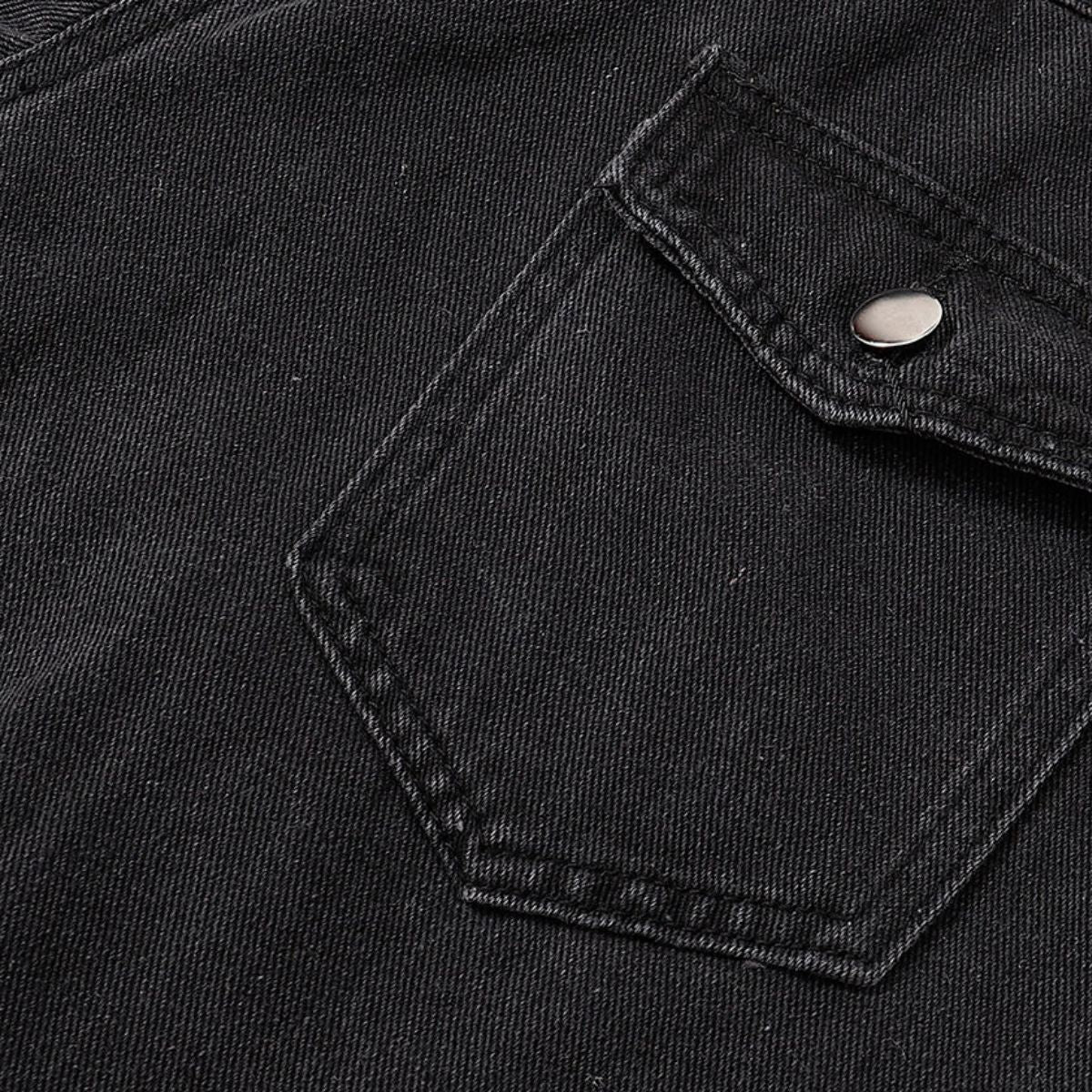 Raw Edge Star Denim Trucker Jacket