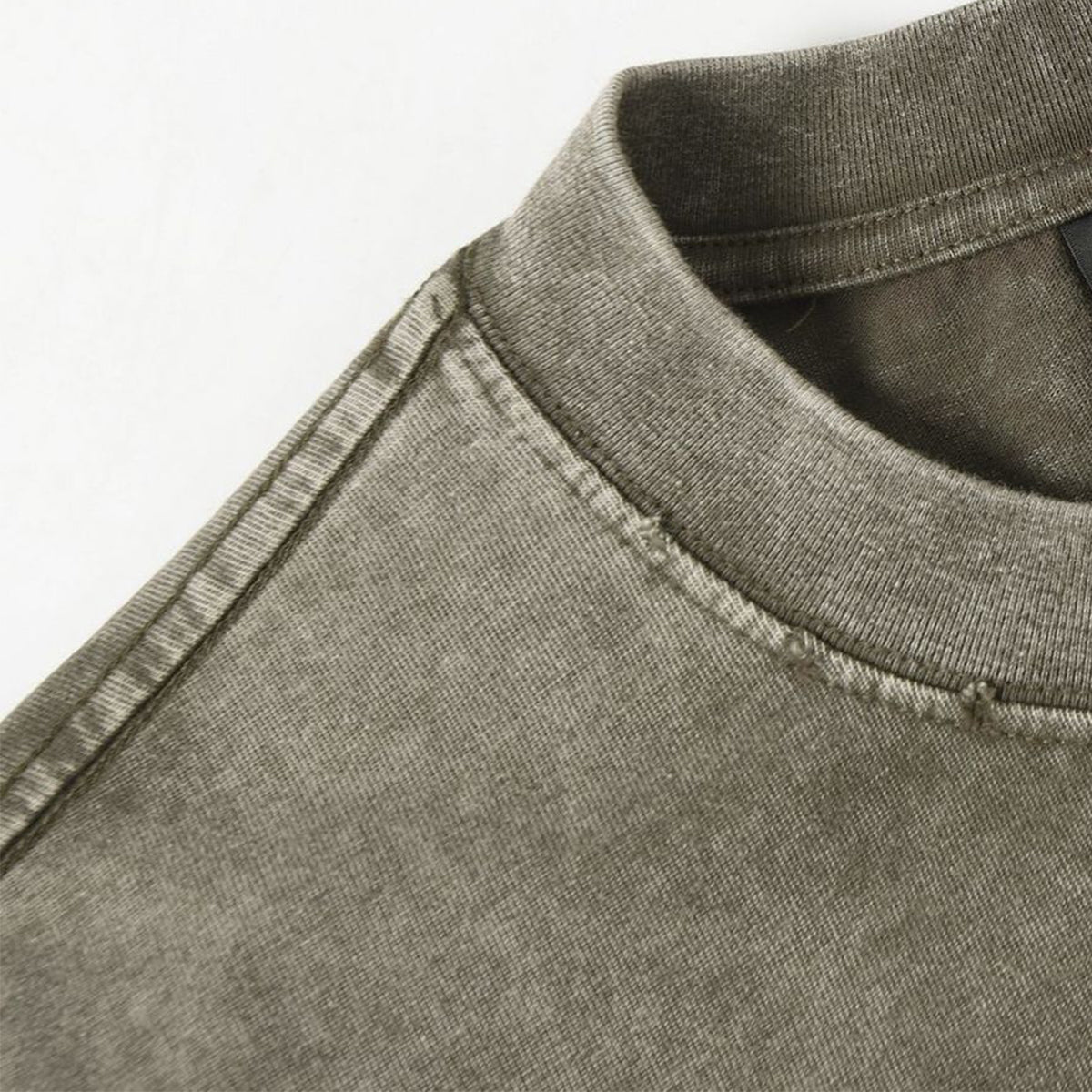 Streetwear Inspired Color Blocked Washed Casual Cotton Tee