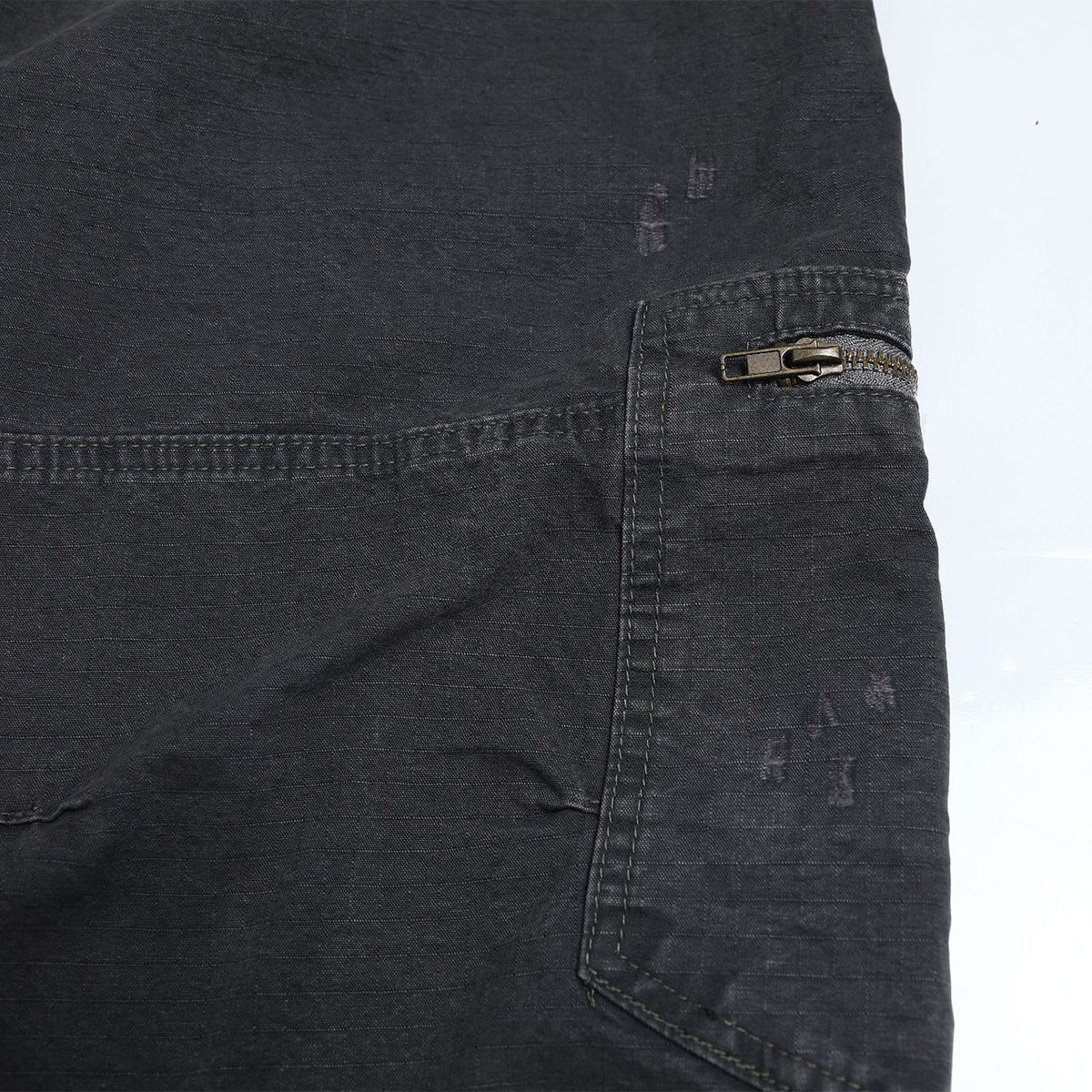 Washed Solid Deconstructed Relaxed Stretch Cargo Pants