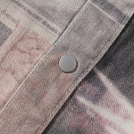 Multicolor Newspaper Print Jacket