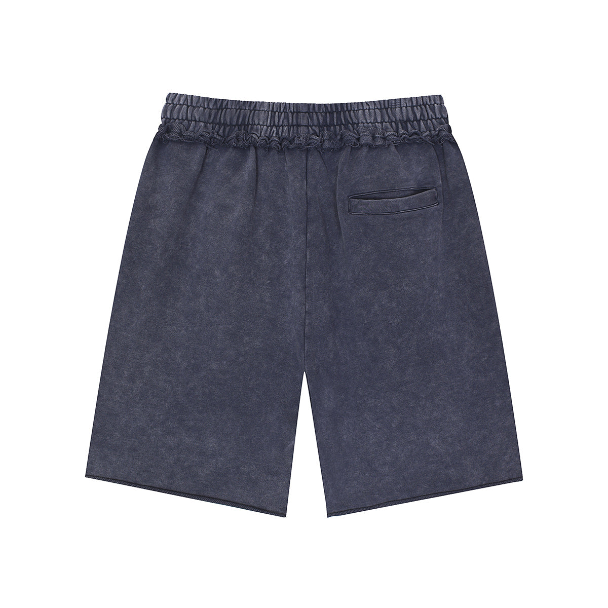 Stone-Washed Raw-Edge Sweat Shorts